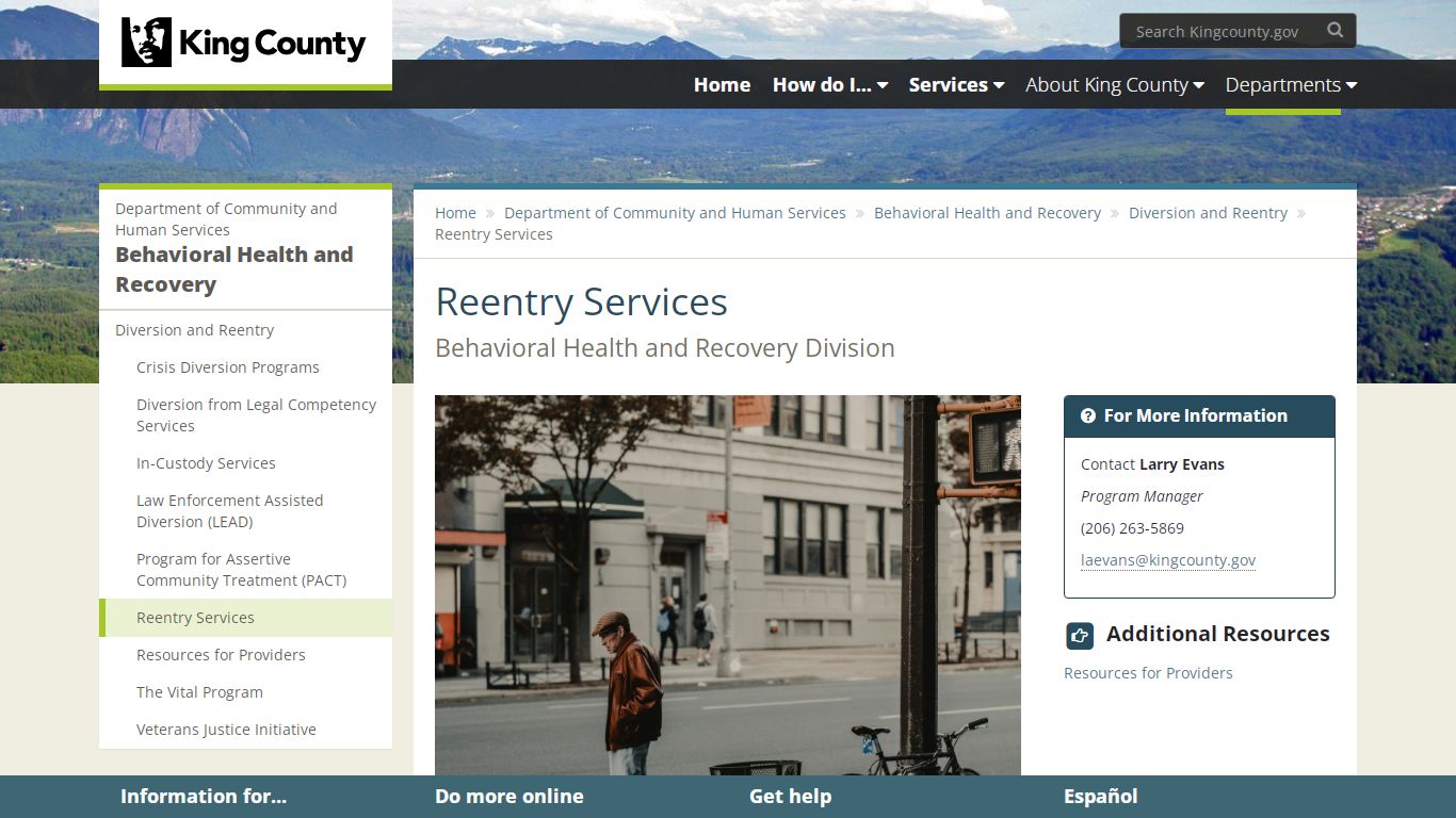 Reentry Services - King County - King County, Washington