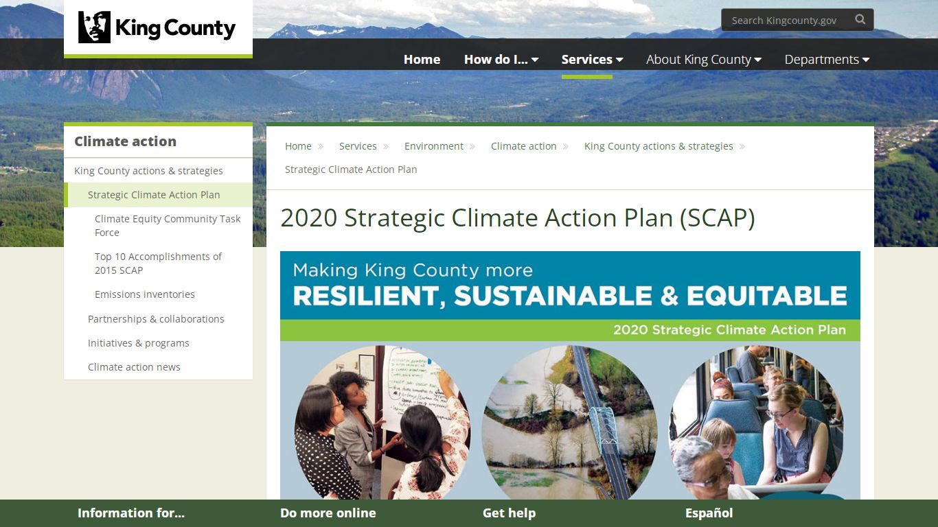 2020 Strategic Climate Action Plan (SCAP) - King County